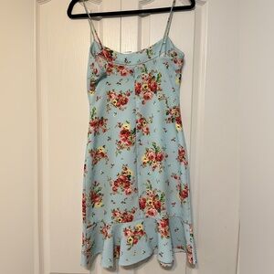 Beautiful blue based midi floral dress.